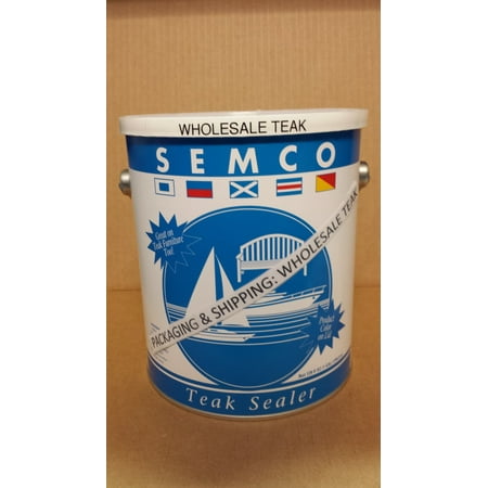 WholesaleTeak Semco Teak Wood Sealer Waterproofing Sealant Protector (1 Gallon) - Choose from Gold / Clear / Natural / Classic Brown /  Honey Tone Finish (Best Outdoor Wood Sealer)