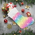 thumbnail image 6 of Coolnut Christmas Stocking Personalized Rainbow Large Candy Stocking Hanging Gift Xmas Stockings Decoration 2PCS for Family Holiday Party Ornaments Decor Fireplace, 6 of 7