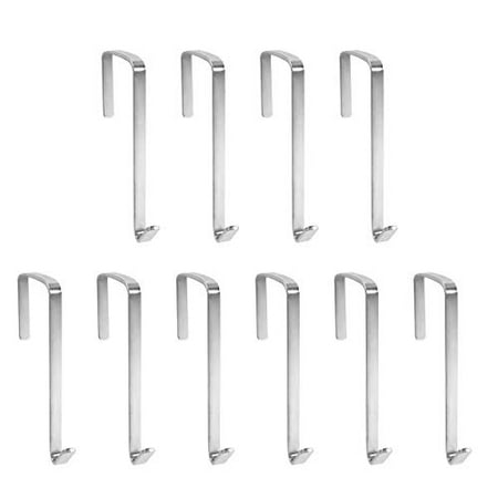 

10 Pack Over The Door Metal Hook Hanger to Fit Interior Doors with Thickness from 1.3 to 1.65