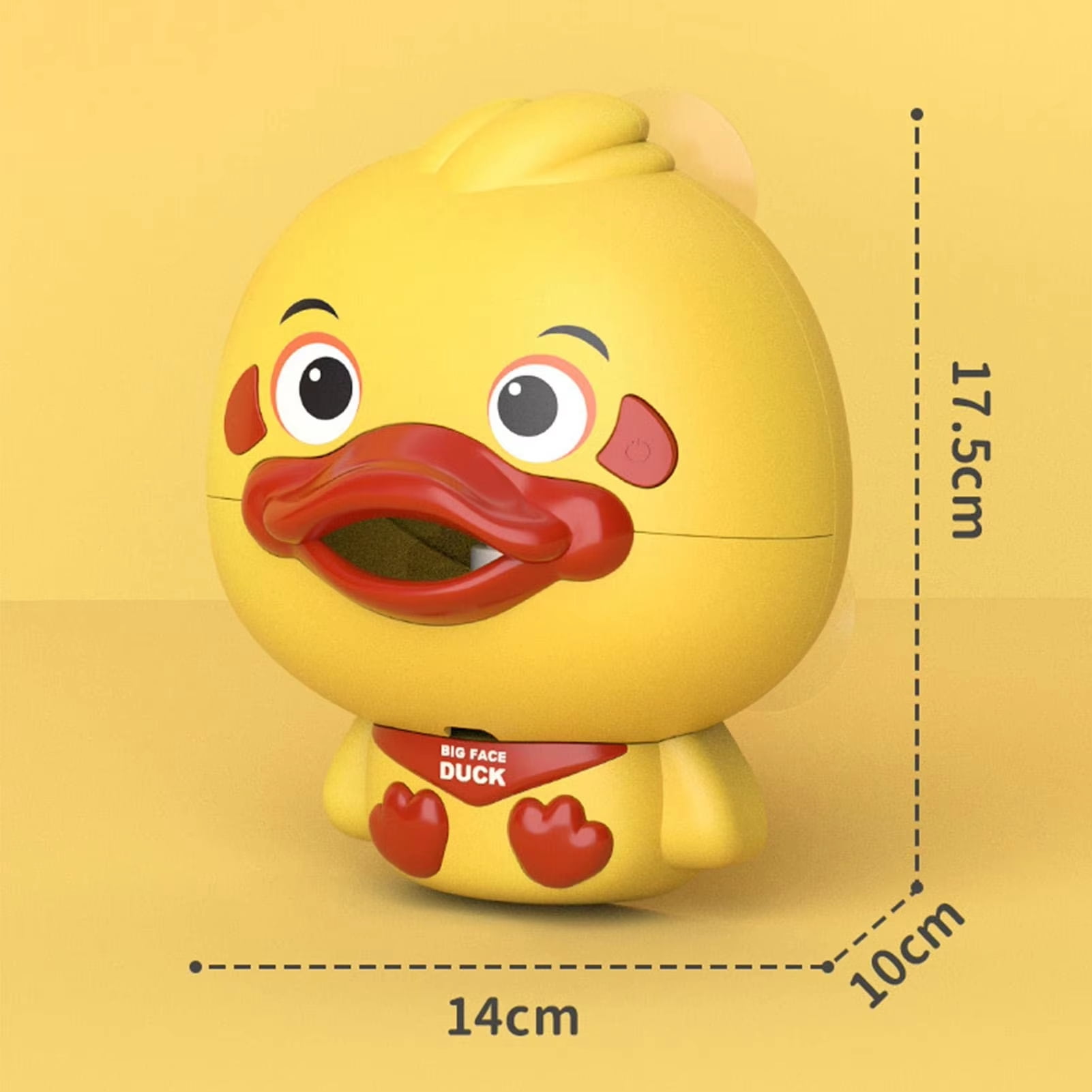 Electric Bubble Machine for Bath – Continuous Bubble Blower, Duck Shape with Music, Suction Cup, Battery Operated