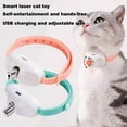 thumbnail image 3 of 2pc Automatic Laser Collar Cat Toy - Upgraded version of laser cat toy, equipped with flash and long press mode, 8-12 inch bendable collar, 41° angle adjustment, free your hands(Green+Pink), 3 of 8