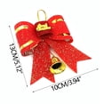 thumbnail image 3 of Red And Gold Christmas Tree Bows Decoration Gift Ornament Merry XMAS, 3 of 4
