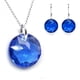 thumbnail image 1 of Juego de aretes y cadena con dije corte Classic ZVEZDA plata mexicana ley .925 Azul zafiro, 1 of 5