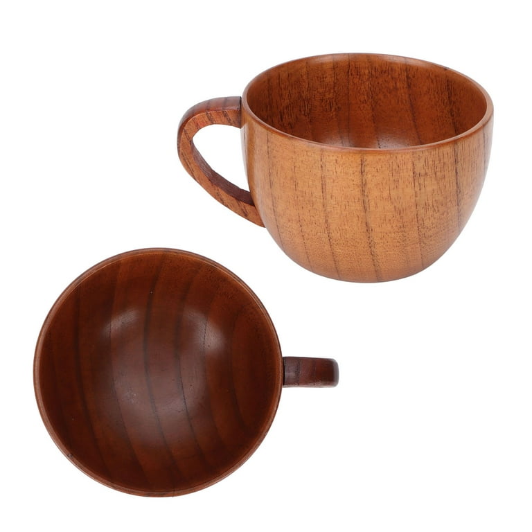  HOWAY Flat Bottom Mug with Wood Lid, Ceramic Tea Cup for Coffee  Warmer, Flat Bottomed, Wooden Handle, 14oz: Home & Kitchen