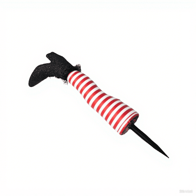Pieds de Sorcière Rayés Rouges Décoration d'Halloween Fausses Jambes Accessoires de Farce pour Décoration de Jardin Fête Installation Facile 0.11 Livres