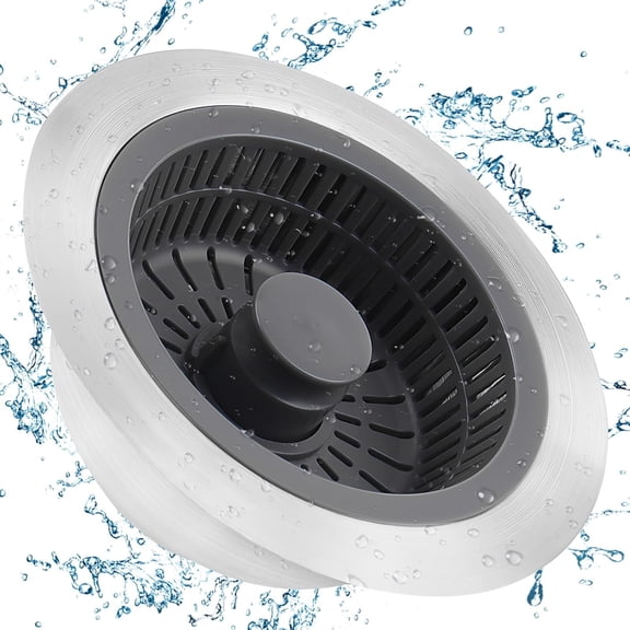 3 in 1 Kitchen Sink Strainer and Stopper, Stainless Steel Pop Up Kitchen Sink Drain Strainer for US Standard 3-1/2 Inch Drain, Anti-Clogging Kitchen