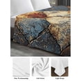 thumbnail image 6 of Brown Gray Plaid King Size Flat Sheet, Wrinkleproof & Fadeproof Cooling Flat Bed Sheet Only, Country Abstract Gradient Chic Check Breathable Soft Bedding Top Sheets 105 x 98 Inches, 6 of 8