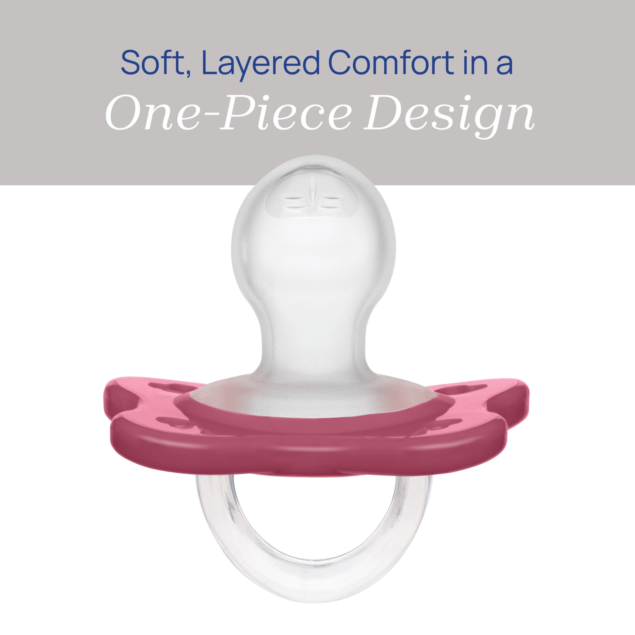 Chicco PhysioForma Dual Soft Pacifier Mulberry 16-24m 2pk, New