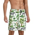 thumbnail image 6 of Mens Pajama Shorts, zebra Giraffe Tropical palm tree Sleep Shorts Men Pajama Bottoms Lounge PJ Shorts with Pockets, 6 of 6