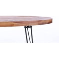 thumbnail image 5 of CIATRE Wood Coffee Table, Natural fir Wood Foldable Cocktail Table, Oval Center Table for Living Room, Office Coffee Table（Dark Wood Color）, 5 of 7