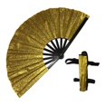 thumbnail image 1 of Plegable Glitter no Kung Fu Fan 13 pulgadas Radio para club de baile Ligero Dorado, 1 of 8