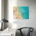thumbnail image 4 of Shadudu Aerial Beach View Sunbathers Canvas Wall Art, 20x16-inch, Multi-Color 20x16in, 4 of 6