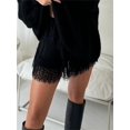 thumbnail image 4 of Women's Lace Mini Skirts Casual Low Rise Loose Fit Pleated A-line Skirts Half Slip Skirt Underskirt Casual Summer Streetwear, 4 of 8