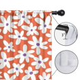 thumbnail image 4 of Blackout Kids Curtains,Orange Daisy Flower White Petals Pattern Childrens Insulated Curtains Set Of 2,Bedroom Essentials,Toddler Room Decor 52"x63", 4 of 5