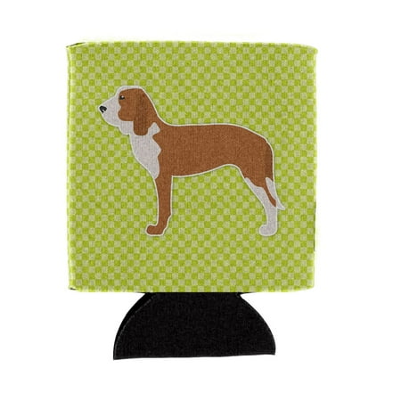 

Carolines Treasures BB3791CC Spanish Hound Checkerboard Green Can or Bottle Hugger Can Hugger multicolor