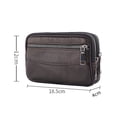 thumbnail image 3 of Bolsa del teléfono del monedero de la moneda del mini cinturón del paquete de la cintura del color puro del cuero del zurriago de los hombres de la moda JShteea  Para Estrenar, 3 of 9