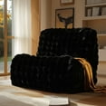 thumbnail image 4 of Ovios Bean Bag Chair Oversized Giant Lazy Floor Sofa Togo Couch for Adults and Kids Plush Faux Cloud Fireside Chair for Living Room Bedroom Dorm Office,Black, 4 of 9
