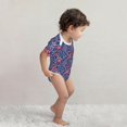 thumbnail image 4 of Xecao Retro plants forest animals Pattern Baby Climbing Bodysuit Short Sleeve Onesie Unisex 0-12 Months Baby Shirt Newborn Outfits Crotch snap design-9M, 4 of 6
