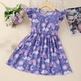 thumbnail image 5 of Kkkded 18M- 6T Girls Summer Dresses Toddler Short Sleeve Crewneck Swing Dress Soft Breathable Sundress for Baby Kids, 5 of 9