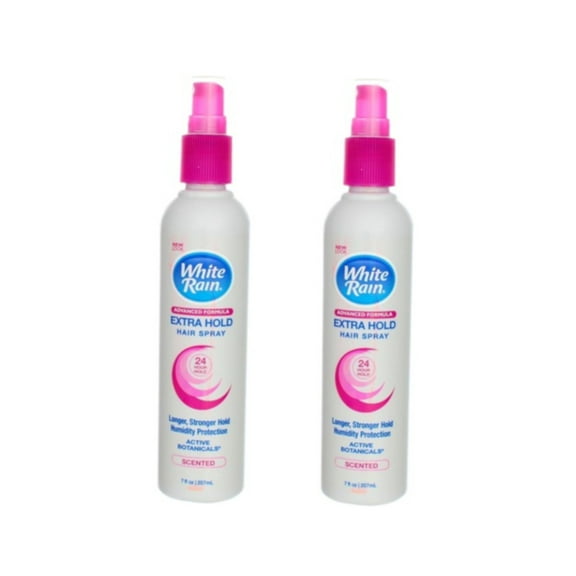 Pack of (2) White rain hair spray Non Aerosol Extra hold Size 7oz