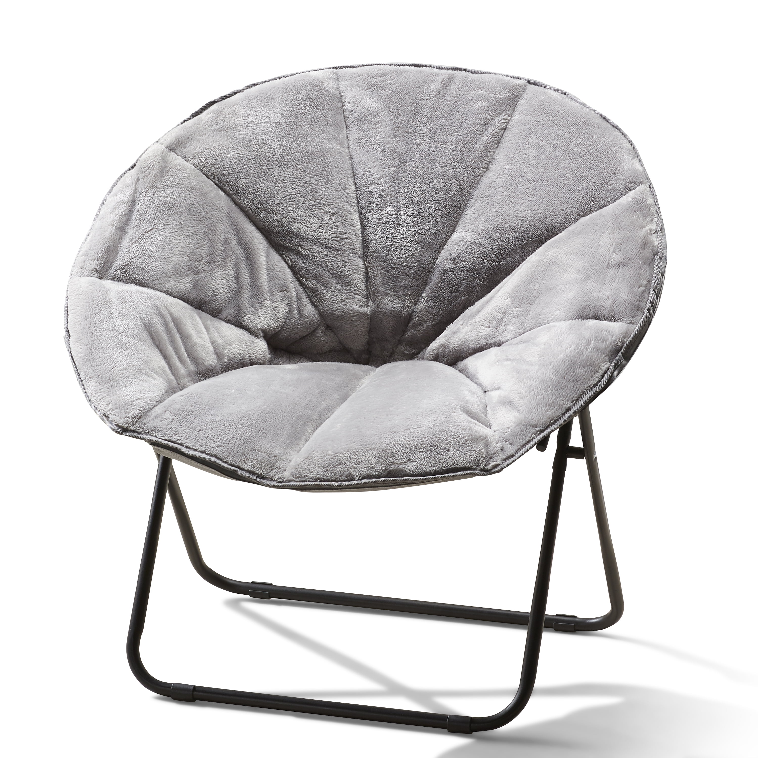 Mainstays Folding Plush Saucer Chair Multiple Colors