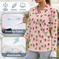 thumbnail image 6 of Jeiento Women's Long Sleeve Golf Shirts, Golf Ball Athletic Workout Tops, V Neck Moisture Wicking Quick Dry Comfortable Tennis Shirt for Hiking Golf Travel, 6 of 7