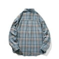 thumbnail image 3 of Aimik Hanes Cotton Plaid Shirts for Men Long Sleeve Snap Button Down Shirts Regular Fit Big and Tall Casual Shirts with Pockets-Blue XXXL, 3 of 3