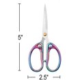 thumbnail image 2 of 5" Small Sewing Scissors All Purpose Scissors Stainless Steel Tip Shears DIY Tools Office Scissors for Home Office School Sewing Fabric Handcraft Craft Art Work Needlework Daily Use Colorful, 2 of 5