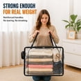 thumbnail image 3 of Large Heavy-Duty Thick Plastic Clear Storage Bag for Clothes, Moving & Storage, Thick Clear Storage Bags, Stackable Foldable Bins Totes Bags, With Reinforced Handles & Zipper (2PC), 3 of 8