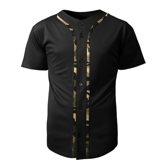 Hat and Beyond Men's Active Baseball Button Down Jersey Sportswear