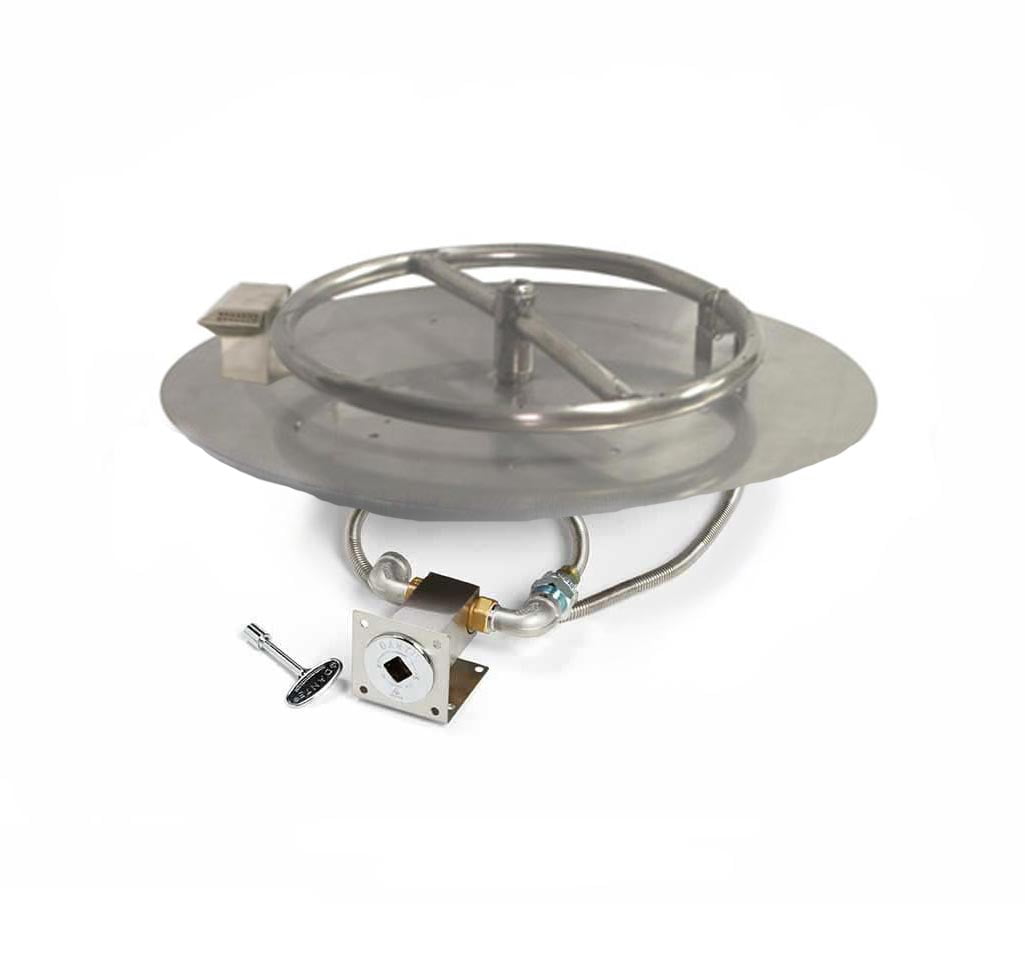 HPC Match Light Fire Pit Burner Kit, 14" Pan, Propane Gas ...