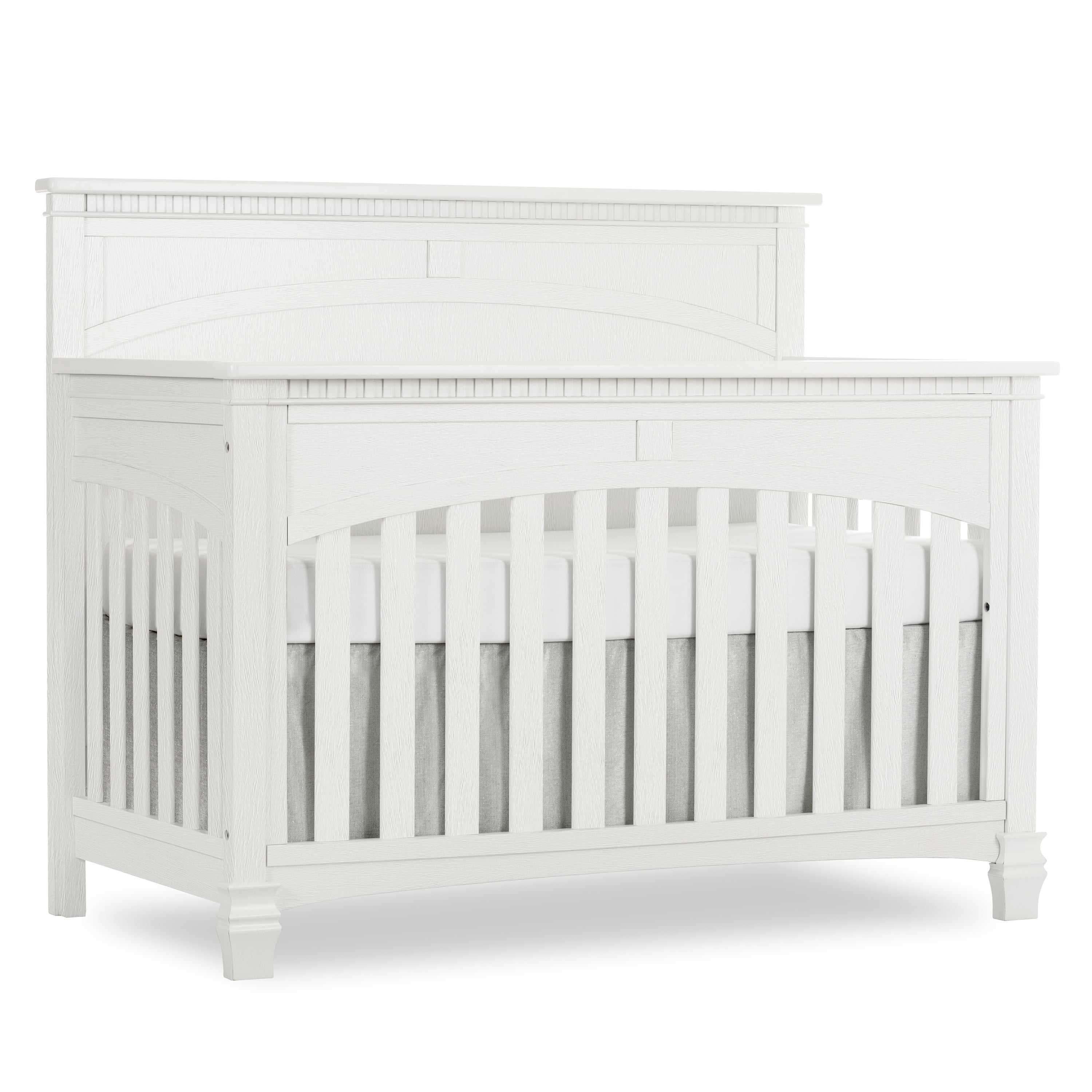 Evolur Santa Fe 5 in 1 Convertible Crib, Brush White