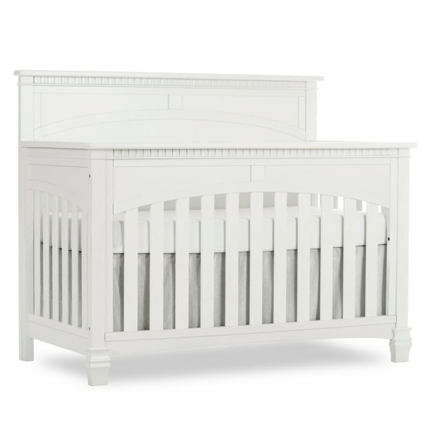 Evolur Santa Fe 5 in 1 Convertible Crib, Brush White