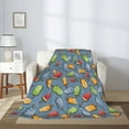 thumbnail image 2 of Sikiie Fruit Ice Cream Cozy Flannel Fleece Throw Blanket: Lightweight & Thick for All Seasons - Perfect for Women, Men, & Kids", 2 of 6