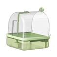 thumbnail image 2 of Parrot colgante de la bañera, caja de baño de pájaros colgantes, casa de baños de loro, tazón de ducha de agua para loros para periodismo, periodista Verde, 2 of 8