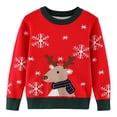 thumbnail image 1 of WUANDIXFA Ensemble de Noël pour Tout-Petit Bébé Garçon Fille Chandail de Noël pour Enfants Chandails Tricotés pour Garçons Chandails de Base pour Filles Rouge, 7-8 Ans, 1 of 6