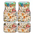 thumbnail image 1 of Lsque Tapis de Sol Imprimé Paysage de Travaux Routiers 4 Pcs, Doublures en Caoutchouc Résistantes, Design Antidérapant, Protection Automobile Toutes Saisons, Véhicules, Voitures, Camions et SUVs, 1 of 7