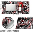 thumbnail image 2 of Black Red Swirl Gaming Mouse Pad XXL Gray Marble Grey Fluid Design Extended Large Mat Mousepad Desk Pad Non-Slip Rubber Base Stitched Edge Keyboard Pad Playmat for Computer,35.4×15.7 Inch, 2 of 6