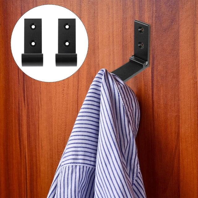 unbranded 1 Par Gancho Plegable De Aluminio Para Pared Color Negro Con