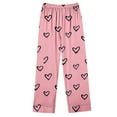 thumbnail image 7 of yoeyez Pajamas for Women 2 Piece Love Heart Printed Pajamas Sets Ladies Loungewear Button-Down Long Sleeve and Pant Pj Sets Soft Sleepwear Multicolor XXL, 7 of 7