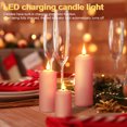 thumbnail image 3 of Velas Electrónicas para Interiores Y Exteriores LED 3 Piezas Regulables Con Cable USB Rosa, 3 of 9