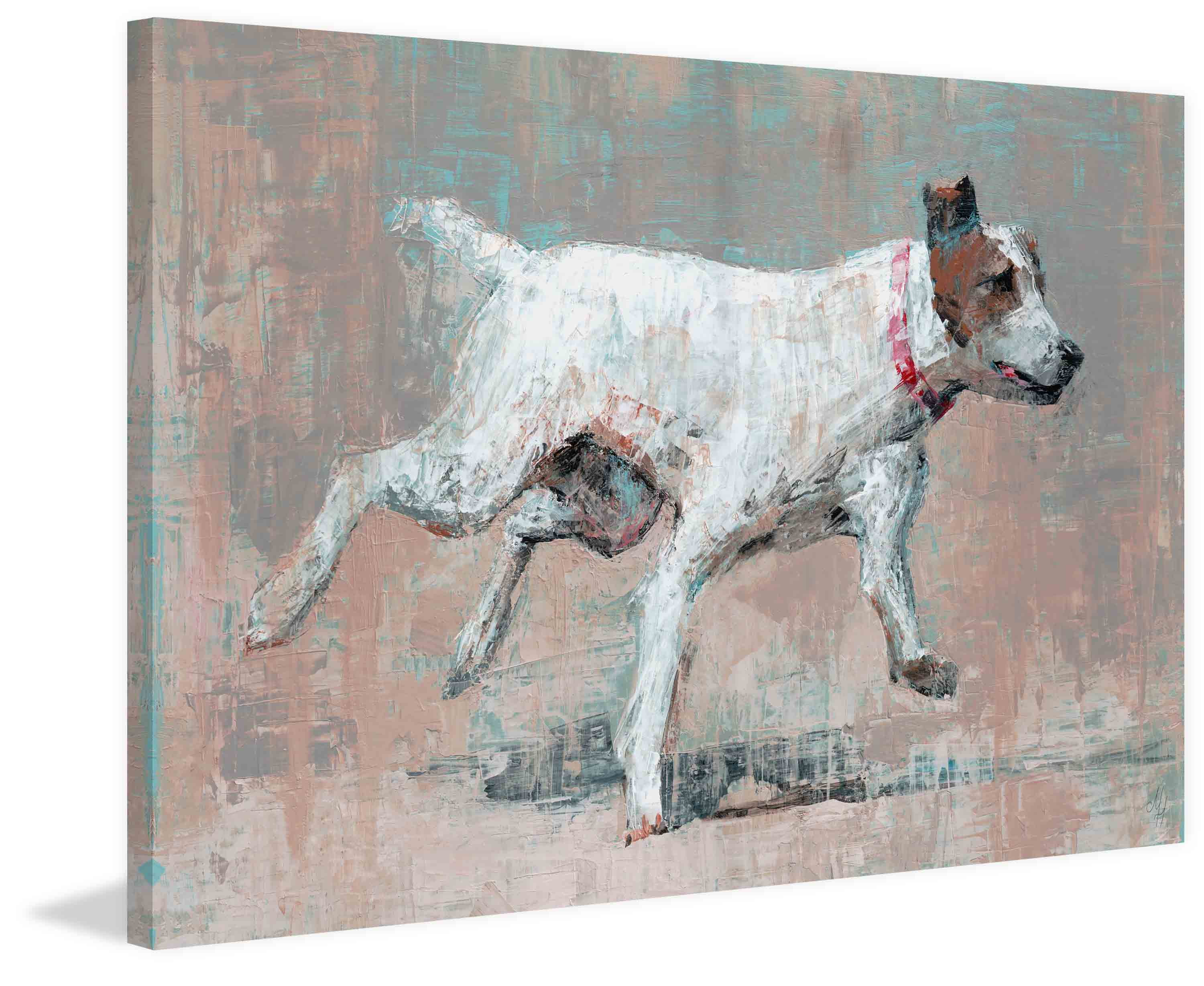 Marmont Hill Hyperactive Doggy Canvas Wall Art