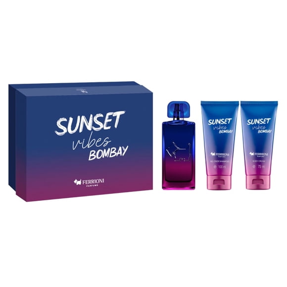 SET FERRIONI SUNSET VIBES BOMBAY 3 PIEZAS MEN EDT