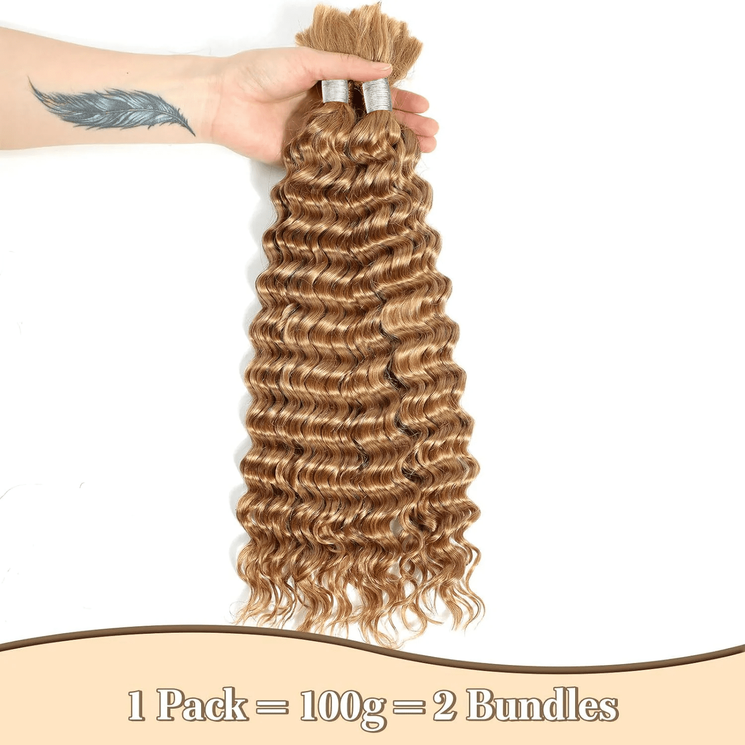 USTAR Brazilian Honey Blond Body Wave Blended Hairs Basic Color #27 Virgin Human Hair 20 Inch for Women