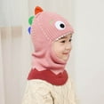 thumbnail image 2 of AWZXDE Toddler Cartoon Dinosaur Winter Hat With Attached Scarf Toddler Winter Clothes Kids Winter Hat Warm Soft Lined Ear Warmer Hood Pink, 2 of 4