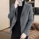thumbnail image 5 of Ceisia Men's Slim Notched-Lapel Faux-Wool Casual Polyester Blazer Gift, 5 of 6