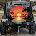 thumbnail image 2 of Lotusprinthandmade Beach Retro Summer Spare Tire Cover Without Backup Camera Hole, Beach Tire Cover, 2 of 8