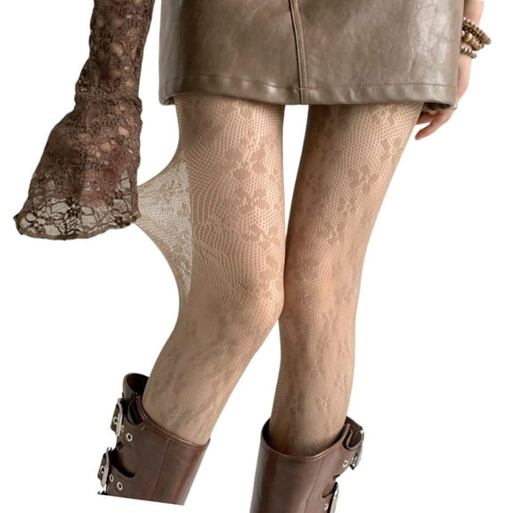 Women Lace Patterned Tights Fishnets Stockings Pantyhose Patterned Net Stockings Pantyhose for Raves Party Club Costumes