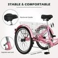 thumbnail image 5 of FICISOG Adult Tricycle 7 Speed Adult Trikes 20/24/26 Cruise Trike with Basket, Three Wheel Bike with Double-Wall Wheel Rims for Women Men Seniors Shopping Picnic, 5 of 9