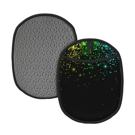 

Tebeau Night Rainbow Sparkles Print Silicone Pot Holders Multi-Purpose Hot Pads for Kitchen Trivets Potholders Oven Mitts for Baking Cooking Hot Dishes Pans Heat Resistant